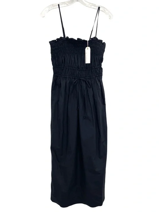 By Together Catch My Breath Black Cotton Anthropologie Midi Dress New - Picture 7 of 11